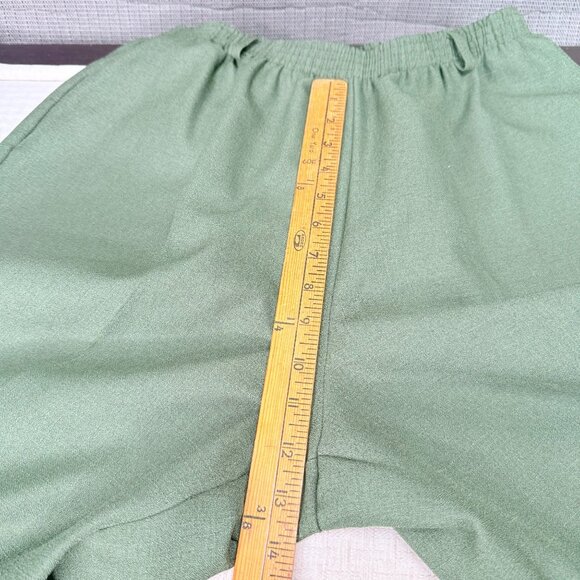 Alfred Dunner Womens Size 16 Green Elastic Waist Pants Polyester Blend - Picture 7 of 9